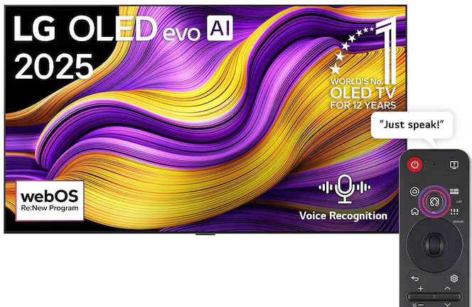 LG 65 inch LG OLED evo AI G5 4K 165Hz Smart TV